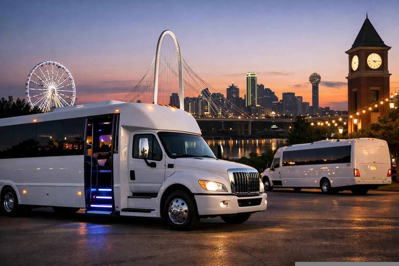 White Party Buses in Garland Texas