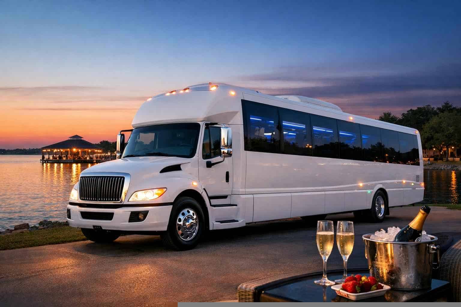 White Party Buses in Little Elm Texas