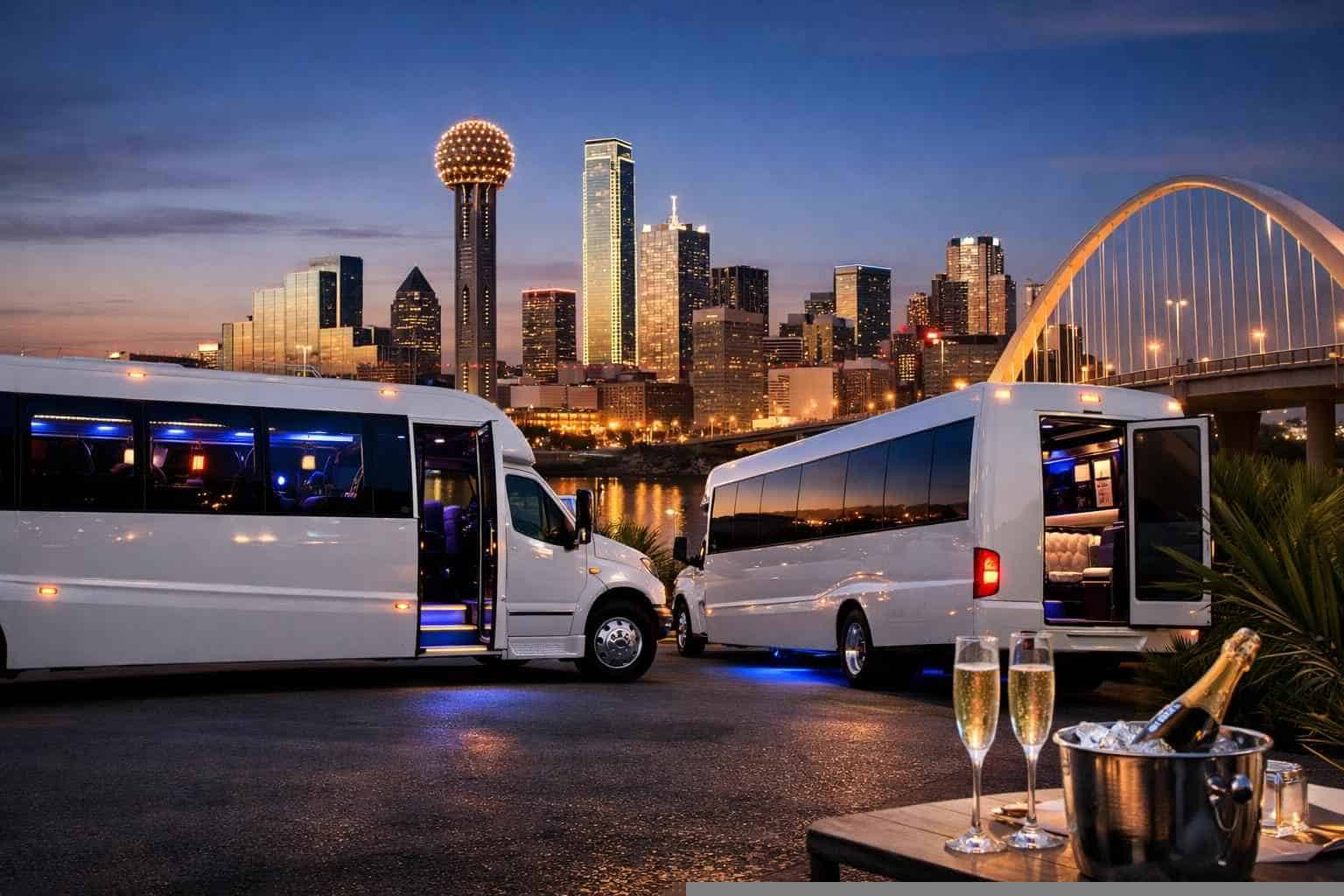 White Party Buses in Mesquite Texas