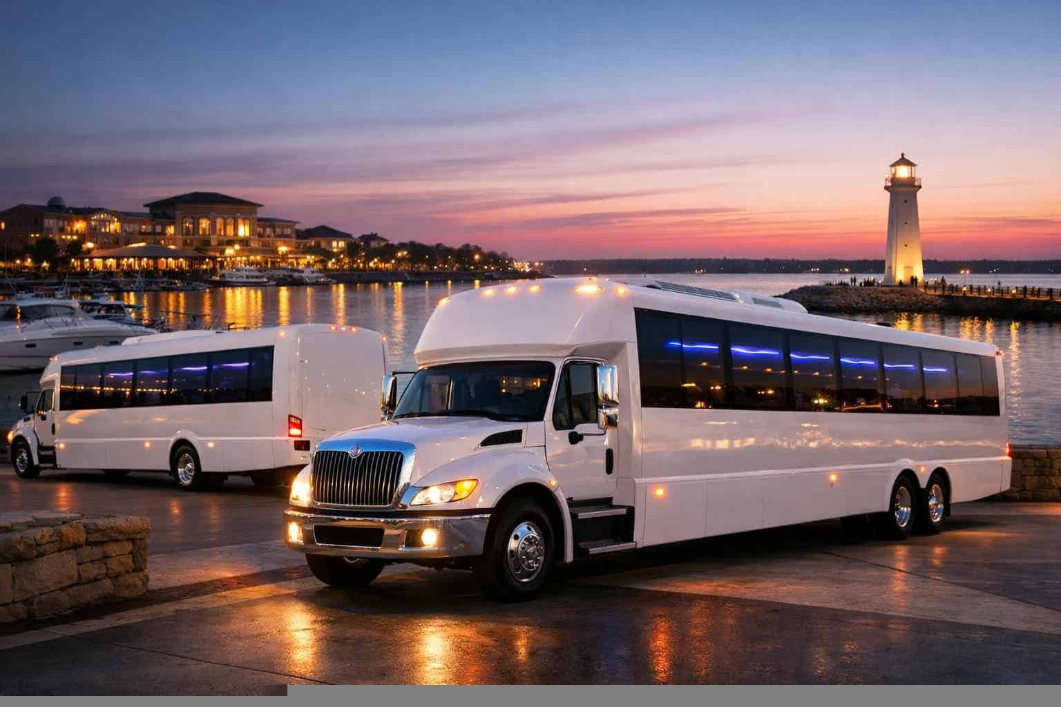 White Party Buses in Rockwall Texas