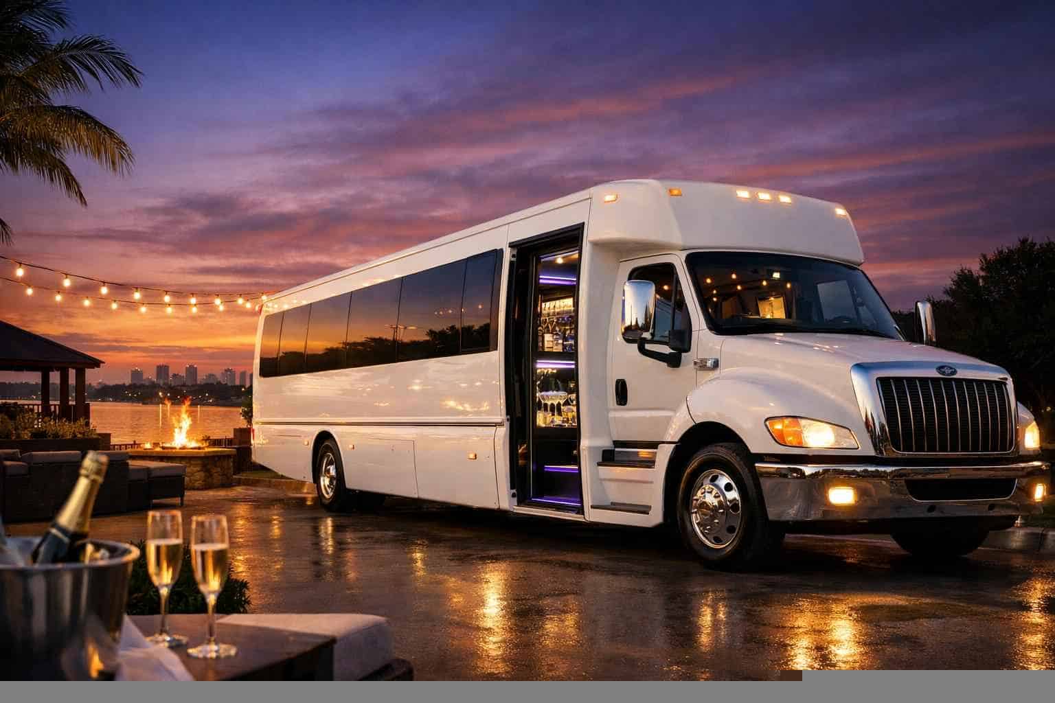Wylie Texas White Party Bus Rental